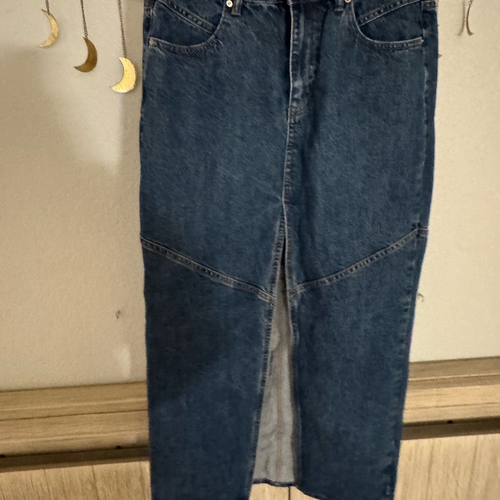 Denim Midi Skirt